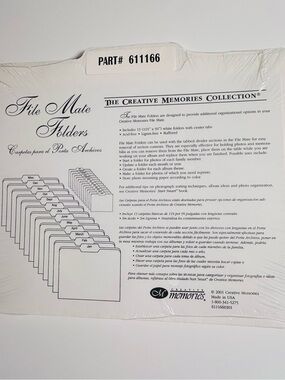 Creative Memories White File Mate Folder Set